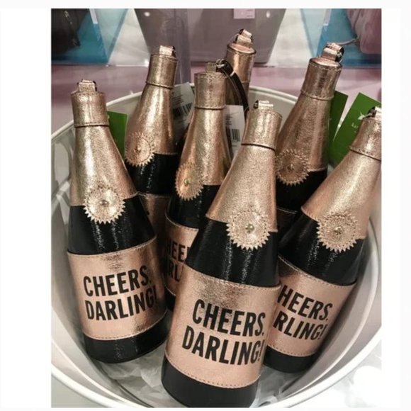 kate spade chestnut street champagne bottle wine wristlet bag purse nwot - Picture 6 of 9